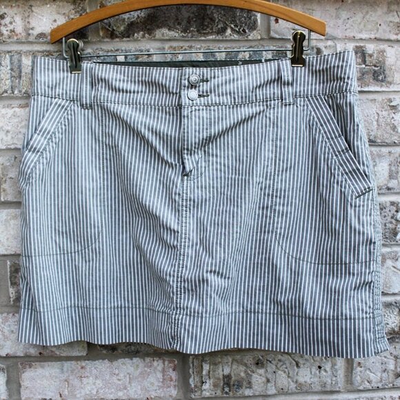 Sonoma Life+Style Skort Green/White Stripes Women's Size 14 - Picture 1 of 7